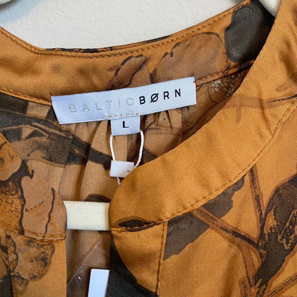 Baltic Born Floral Long Sleeve Dress - Mustard and Black - Picture 3 of 10